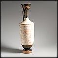 Terracotta lekythos (oil flask), Attributed to the Woman Painter, Terracotta, Greek, Attic