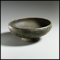 Bowl with foot, Terracotta, Etruscan