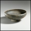 Bowl with foot, Terracotta, Etruscan