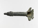 Bronze handle of a patera (shallow saucepan), Bronze, Roman