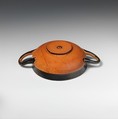 Terracotta stemless kylix (drinking cup), Terracotta, Greek, Attic