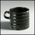 Terracotta mug with horizontal rills, Terracotta, Greek, South Italian, Apulian