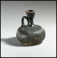 Terracotta squat lekythos (oil flask), Terracotta, Greek, South Italian, Campanian
