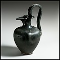 Terracotta oinochoe (jug), Resembles the Group of Vienna O.565 in shape, Terracotta, Etruscan