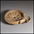 Terracotta oil lamp, Terracotta, Roman, Cypriot