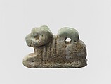 Faience amulet in the form of a recumbent ram, Faience, Egyptian