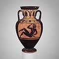 Terracotta neck-amphora (jar), Terracotta, Greek, South Italian, Campanian
