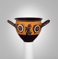 Terracotta mastoid (drinking cup with narrow base), Terracotta, Greek, Attic