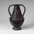 Terracotta Nicosthenic neck-amphora (jar), Terracotta, Etruscan