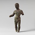 Bronze statuette of a nude youth, Bronze, Etruscan