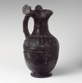 Terracotta oinochoe (jug), Terracotta, Etruscan