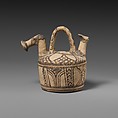 Terracotta askos (flask with spout and handle over the top), Terracotta, Cypriot