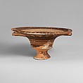Terracotta stemmed dish with two handles, Terracotta, Cypriot