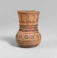 Terracotta tankard, Terracotta, Greek, Attic
