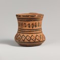 Terracotta tankard, Terracotta, Greek, Attic