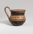 Terracotta tankard, Terracotta, Greek, Attic