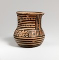 Terracotta tankard, Terracotta, Greek, Attic