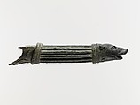 Bronze handle of a patera (shallow saucepan), Bronze, Roman