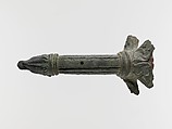 Bronze handle of a patera (shallow saucepan), Bronze, Roman