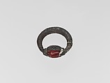 Silver ring with carnelian scarab, Silver, sard, Greek