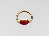 Gold ring with carnelian ring stone, Gold, sard, Greek