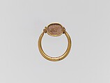 Gold ring with glass paste ring stone, Gold, glass paste, Cypriot