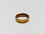 Gold ring with two horizontal ribs, Gold, Cypriot or Greek