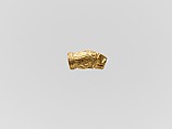 Gold finial ending in a lion's head, Gold, Cypriot