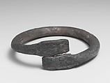 Silver bracelet ending in snake's heads, Silver, Greek