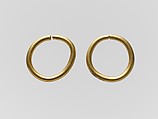 Pair of gold earrings, Gold, Greek