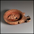 Terracotta oil lamp, Terracotta, Roman, Cypriot