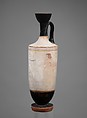 Terracotta lekythos (oil flask), Attributed to the Painter of Athens 1934, Terracotta, Greek, Attic