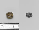 Glass scarab, Glass, yellow, Etruscan