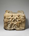 Limestone cippus base, Limestone, Etruscan, probably Chiusine