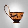 Terracotta kyathos (cup-shaped ladle), Terracotta, Greek, Attic