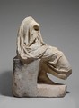 Marble statue of a draped seated man, Signed by Zeuxis as sculptor, Marble, Pentelic, Roman