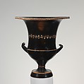 Terracotta calyx-krater (bowl for mixing wine and water), Terracotta, Greek, Attic