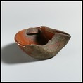 Lamp, saucer-shaped, Terracotta, Roman