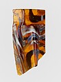 Glass mosaic ribbed bowl fragment, Glass, Roman