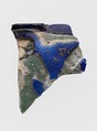 Glass cameo cup fragment with incuse decoration, Glass, Roman