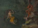 Wall painting: Polyphemus and Galatea in a landscape, from the imperial villa at Boscotrecase, Fresco, Roman