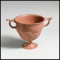 Terracotta scyphus (drinking cup), Terracotta, Roman