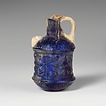 Glass two-handled bottle, Glass, Roman