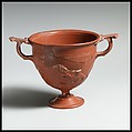 Terracotta scyphus (drinking cup), Terracotta, Roman