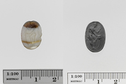 Banded agate ring stone, Agate, Etruscan