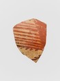 Terracotta vessel fragment with linear motifs, Terracotta, Helladic