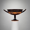 Terracotta kylix: band-cup (drinking cup), Attributed to the Tleson Painter, Terracotta, Greek, Attic