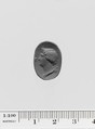 Chalcedony oval gem, Chalcedony, blue, Greek