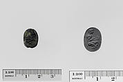 Moss agate scaraboid seal, Agate, moss, Greek
