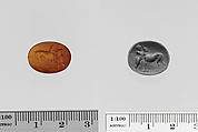 Carnelian scaraboid seal, Carnelian, Greek